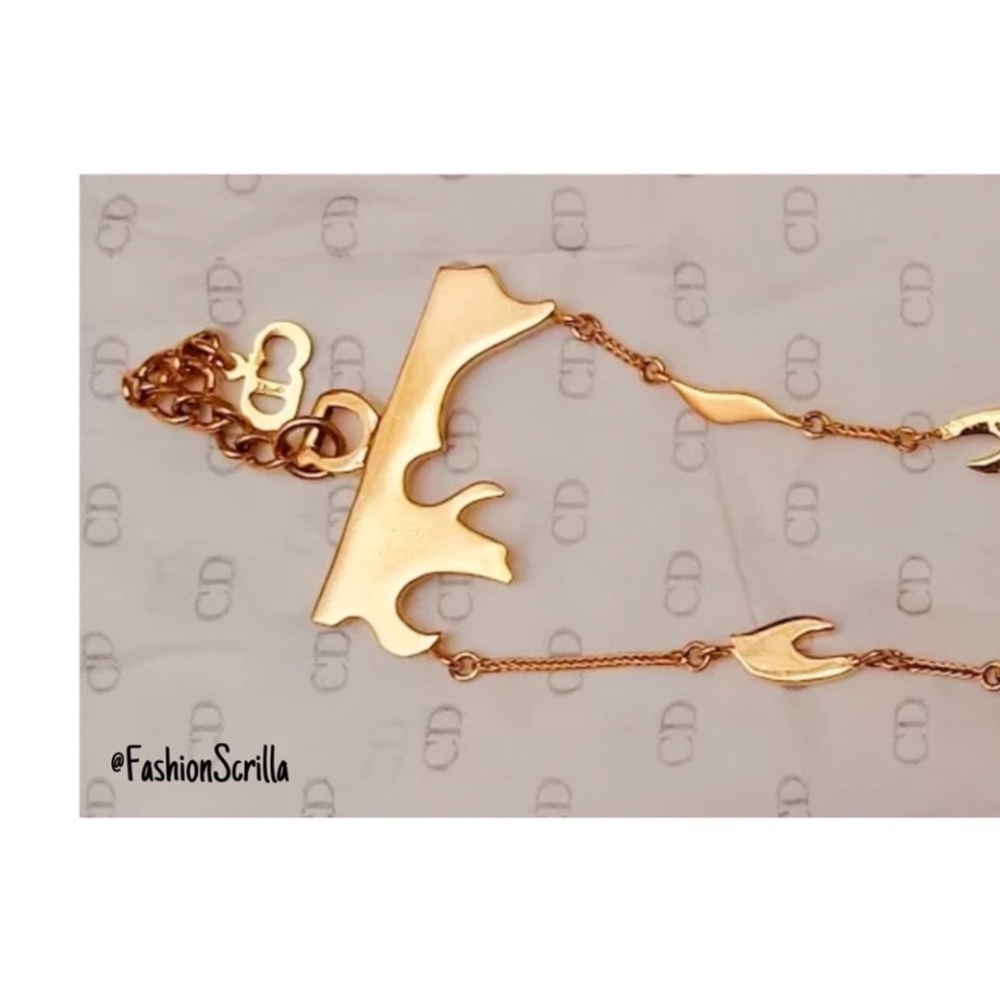 Vintage Christian Dior Flaming “D” Logo runway XL Logo Bracelet by John Galliano - Picture 10 of 14